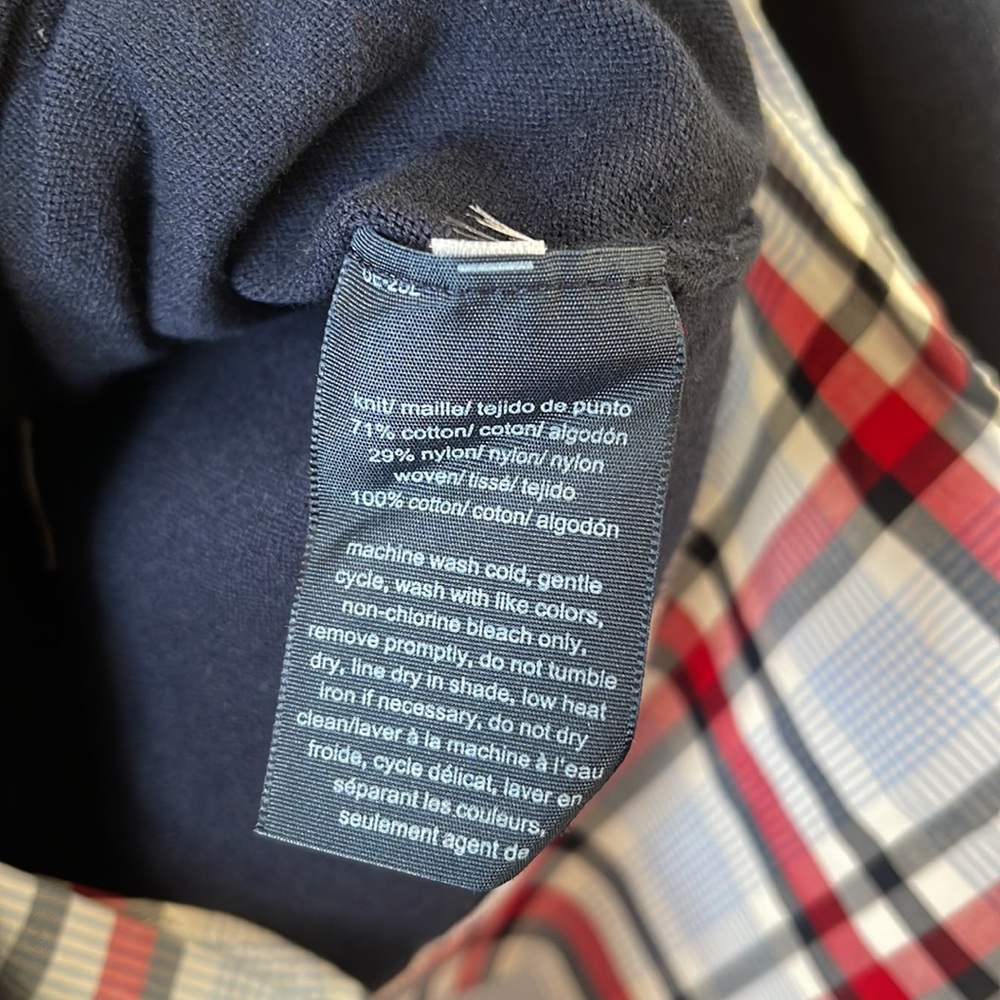 Tommy Hilfiger Plaid Layered-Look Sweater Sz M - Picture 6 of 6